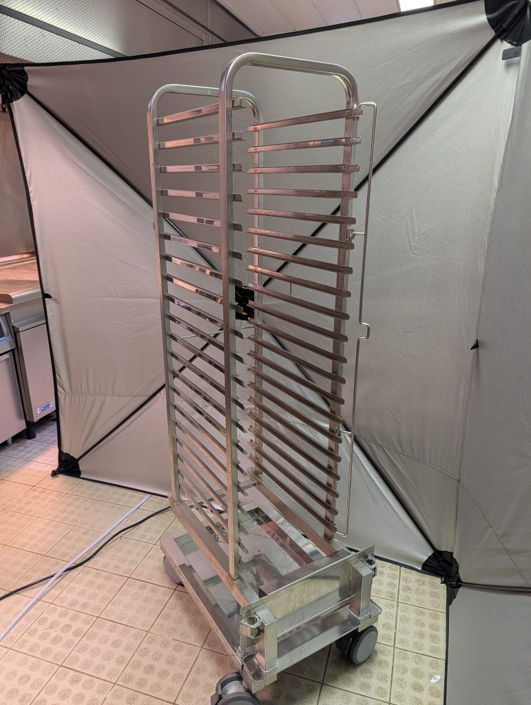 Chariot inox après nettoyage laser 2